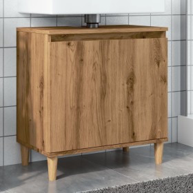 Mueble de lavabo madera de ingeniería roble artisan 58x33x60 cm de , Tocadores de baño - Ref: Foro24-857115, Precio: 54,37 €,...