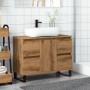 Mueble de lavabo madera de ingeniería roble artisan 80x33x60 cm de , Muebles de baño - Ref: Foro24-857239, Precio: 106,50 €, ...