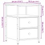 Mesita de noche madera de ingeniería envejecida 34x35,5x50 cm de , Mesitas de noche - Ref: Foro24-857258, Precio: 53,41 €, De...