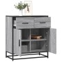 Aparador madera ingeniería y metal gris Sonoma 68x35x76 cm by , Sideboards - Ref: Foro24-848982, Price: 96,35 €, Discount: %