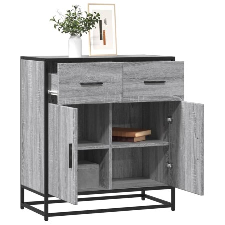 Aparador madera ingeniería y metal gris Sonoma 68x35x76 cm by , Sideboards - Ref: Foro24-848982, Price: 96,35 €, Discount: %