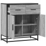 Aparador madera ingeniería y metal gris Sonoma 68x35x76 cm by , Sideboards - Ref: Foro24-848982, Price: 96,35 €, Discount: %