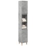 Armario de baño madera contrachapada gris hormigón 30x30x190 cm de , Tocadores de baño - Ref: Foro24-857101, Precio: 73,58 €,...