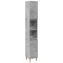 Armario de baño madera contrachapada gris hormigón 30x30x190 cm de , Tocadores de baño - Ref: Foro24-857101, Precio: 73,58 €,...