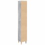 Armario de baño madera contrachapada gris hormigón 30x30x190 cm de , Tocadores de baño - Ref: Foro24-857101, Precio: 73,58 €,...