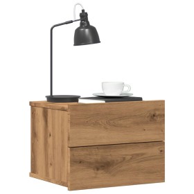 Mesita de noche de pared color roble artisan 40x32x30 cm by , Nightstands - Ref: Foro24-855946, Price: 46,90 €, Discount: %