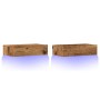 Muebles TV con luces LED 2 uds madera envejecida 60x35x15,5 cm by , TV Furniture - Ref: Foro24-856344, Price: 79,81 €, Discou...