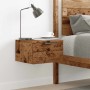 Mesita de noche de pared madera envejecida 34x30x20 cm de , Mesitas de noche - Ref: Foro24-856979, Precio: 37,46 €, Descuento: %