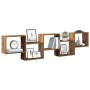 Estante cubo de pared 5 compartimentos madera envejecida de , Estantes y estanterías - Ref: Foro24-860002, Precio: 52,91 €, D...