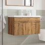 Juego de muebles baño 2 piezas madera ingeniería roble artisan by , Bathroom furniture - Ref: Foro24-3328584, Price: 190,49 €...