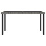 Gray synthetic rattan garden dining table 140x70x73 cm by vidaXL, Garden tables - Ref: Foro24-315118, Price: 110,13 €, Discou...