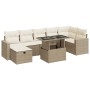 Set de sofás de jardín y cojines 8 piezas ratán sintético beige de , Conjuntos de jardín - Ref: Foro24-3327828, Precio: 678,4...