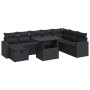 Set de sofás de jardín con cojines 9 pzas ratán sintético negro von , Gartensets - Ref: Foro24-3327835, Preis: 657,90 €, Raba...