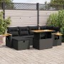 Set de sofás de jardín y cojines 8 piezas ratán sintético negro von , Gartensets - Ref: Foro24-3328133, Preis: 522,77 €, Raba...