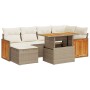 Set sofás jardín y cojines 8 pzas ratán sintético acacia beige de , Conjuntos de jardín - Ref: Foro24-3327733, Precio: 632,10...