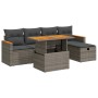 Set de muebles de jardín 6 pzas y cojines ratán sintético gris de , Conjuntos de jardín - Ref: Foro24-3328110, Precio: 418,19...