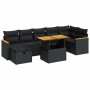 Set de muebles de jardín 5 pzas y cojines ratán sintético negro von , Gartensets - Ref: Foro24-3328119, Preis: 567,55 €, Raba...