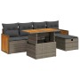 Set de muebles de jardín 6 pzas y cojines ratán sintético gris by , Garden sets - Ref: Foro24-3328152, Price: 453,81 €, Disco...