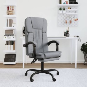 Comprar Silla de oficina reclinable tela gris