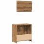 Juego de muebles baño 2 piezas madera ingeniería roble artisan by , Bathroom furniture - Ref: Foro24-856068, Price: 71,40 €, ...