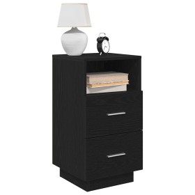 Mesilla de noche con 2 cajones negro 36x36x68 cm von , Nachttische - Ref: Foro24-858580, Preis: 68,55 €, Rabatt: %