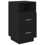 Mesilla de noche con 2 cajones negro 36x36x68 cm de , Mesitas de noche - Ref: Foro24-858580, Precio: 68,55 €, Descuento: %