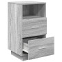 Mesillas de noche 2 uds con 2 cajones gris sonoma 36x36x68 cm by , Nightstands - Ref: Foro24-858589, Price: 116,24 €, Discoun...