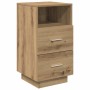 Mesilla de noche con 2 cajones roble artesano 36x36x68 cm by , Nightstands - Ref: Foro24-858594, Price: 64,83 €, Discount: %