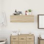 Mueble de pared baño madera ingeniería roble sonoma 100x25x30cm de , Tocadores de baño - Ref: Foro24-860096, Precio: 58,20 €,...