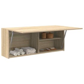 Mueble de pared baño madera ingeniería roble sonoma 100x25x40cm de , Tocadores de baño - Ref: Foro24-860105, Precio: 69,66 €,...