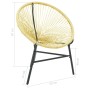 Acapulco runder Stuhl aus beigem synthetischem Rattan von vidaXL, Gartenstühle - Ref: Foro24-313139, Preis: 78,05 €, Rabatt: %