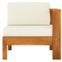 Garden furniture 9 pcs cushions white cream acacia wood by vidaXL, Garden sets - Ref: Foro24-3057943, Price: 1,00 €, Discount: %