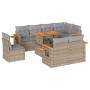 Set sofás jardín y cojines 9 pzas ratán sintético acacia beige de , Conjuntos de jardín - Ref: Foro24-3327615, Precio: 761,25...