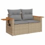 Set sofás jardín y cojines 5 pzas ratán sintético acacia beige by , Garden sets - Ref: Foro24-3327601, Price: 485,14 €, Disco...