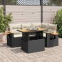 Set sofás jardín y cojines 4 pzas ratán sintético acacia negro von , Gartensets - Ref: Foro24-3327591, Preis: 384,08 €, Rabat...