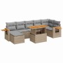 Set sofás jardín y cojines 8 pzas ratán sintético acacia beige de , Conjuntos de jardín - Ref: Foro24-3327629, Precio: 625,10...