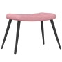 Sillón de relax con taburete terciopelo rosa de , Sillones - Ref: Foro24-327692, Precio: 116,21 €, Descuento: %