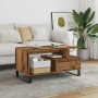 Mesa de centro madera ingeniería madera envejecida 90x49x45 cm by , Coffee table - Ref: Foro24-857454, Price: 88,97 €, Discou...