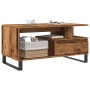 Mesa de centro madera ingeniería madera envejecida 90x49x45 cm by , Coffee table - Ref: Foro24-857454, Price: 88,97 €, Discou...