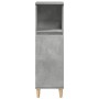 Armario de baño madera contrachapada gris hormigón 30x30x100 cm by , Bathroom furniture - Ref: Foro24-857107, Price: 47,00 €,...