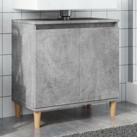 Mueble de lavabo madera contrachapada gris hormigón 58x33x60cm de , Tocadores de baño - Ref: Foro24-857113, Precio: 45,11 €, ...