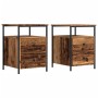 Mesitas de noche 2 uds madera ingeniería envejecida 44x45x60 cm von , Nachttische - Ref: Foro24-857255, Preis: 124,63 €, Raba...