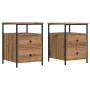 Mesitas noche 2 uds madera ingeniería roble artisan 44x45x60 cm de , Mesitas de noche - Ref: Foro24-857257, Precio: 124,63 €,...