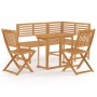 Garten-Bistro-Set 4-teilig aus massivem Akazienholz von vidaXL, Gartensets - Ref: Foro24-3057864, Preis: 388,91 €, Rabatt: %