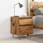 Mesita de noche madera ingeniería madera envejecida 40x35x50 cm de , Mesitas de noche - Ref: Foro24-857416, Precio: 54,80 €, ...