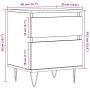 Mesita de noche madera ingeniería madera envejecida 40x35x50 cm by , Nightstands - Ref: Foro24-857416, Price: 54,80 €, Discou...