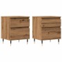 Mesitas de noche 2 uds madera roble artisian 40x35x50 cm de , Mesitas de noche - Ref: Foro24-857399, Precio: 100,31 €, Descue...