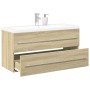 Set de muebles de baño 2 pzas madera contrachapada roble Sonoma de , Muebles de baño - Ref: Foro24-3325048, Precio: 300,70 €,...