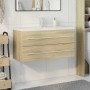 Set de muebles de baño 2 pzas madera contrachapada roble Sonoma by , Bathroom furniture - Ref: Foro24-3325048, Price: 300,70 ...