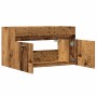 Mueble de lavabo madera de ingeniería envejecida 80x38,5x46 cm de , Muebles de baño - Ref: Foro24-856211, Precio: 57,39 €, De...